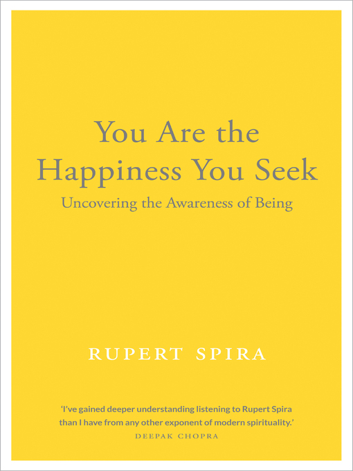 Title details for You Are the Happiness You Seek by Rupert Spira - Wait list